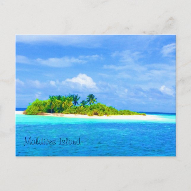 Beautiful Maldives Islands Postcard (Front)