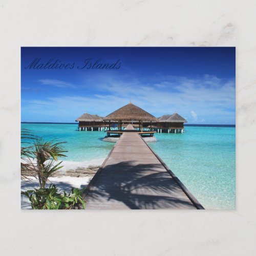 Beautiful Maldives Islands Postcard