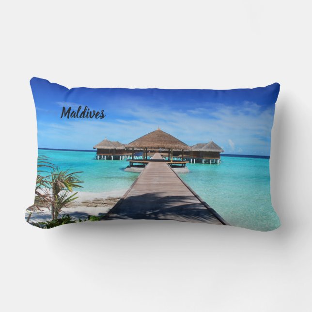 Beautiful Maldives Lumbar Pillow (Front)