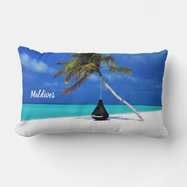 Beautiful Maldives Lumbar Pillow (Front)