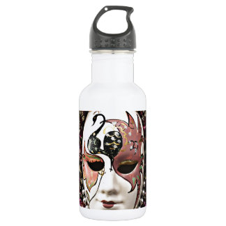 Beautiful Male Carnival Mask Stainless Steel Water Bottle