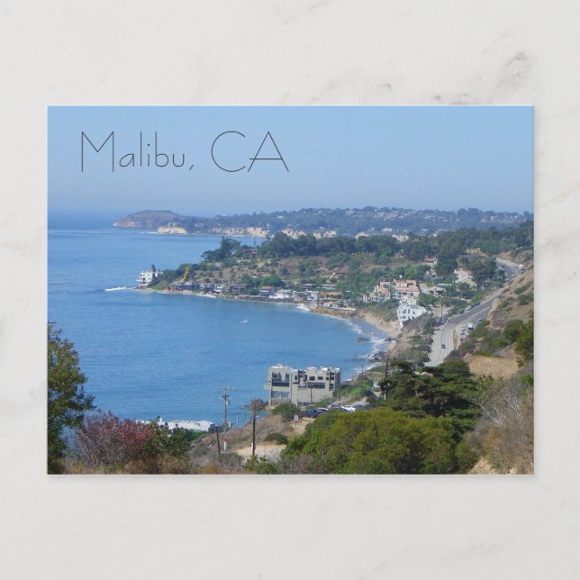 Beautiful Malibu Coast Postcard! Postcard (Front)