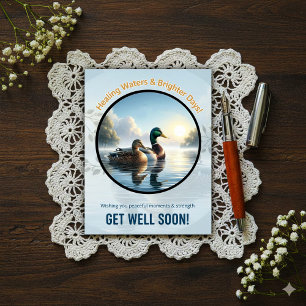 Beautiful Mallards Get Well  Postcard
