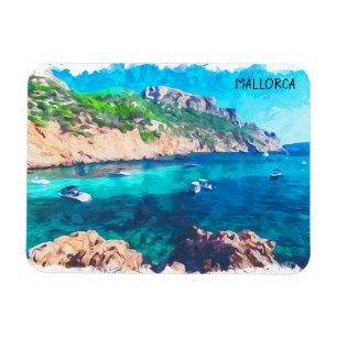 Beautiful Mallorca Watercolor Spain Magnet