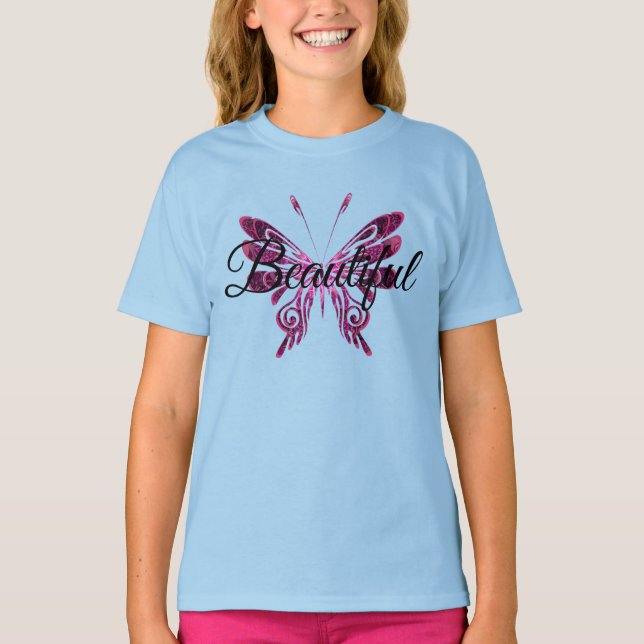 Beautiful Mandala Butterfly T-Shirt (Front)