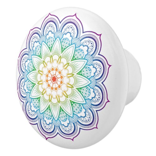 Beautiful Mandala Ceramic Knob