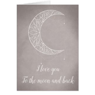 Beautiful Mandala Crescent Moon Design Pattern Cards