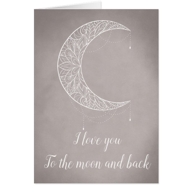 Beautiful Mandala Crescent Moon Design Pattern Cards (Front)