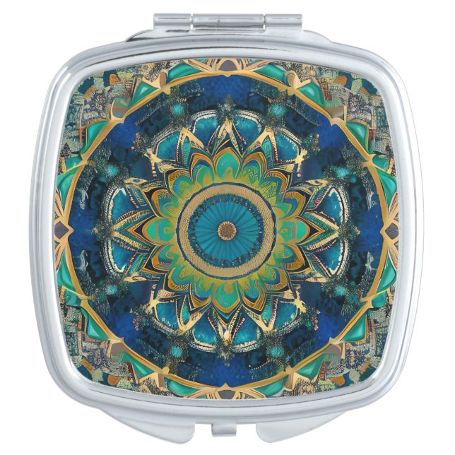 Beautiful Mandala Design Compact Mirror (Front)