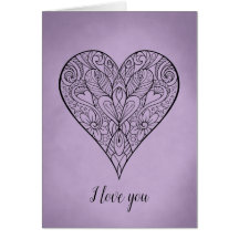 Beautiful Mandala Heart I love you