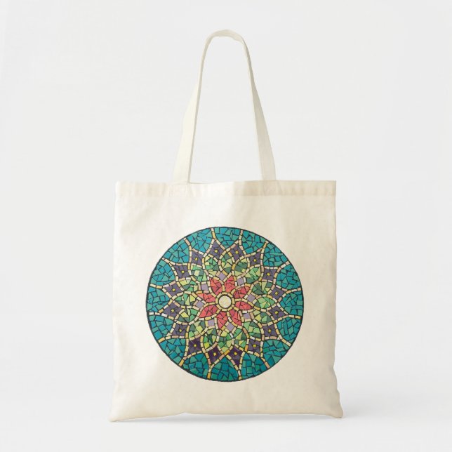 Beautiful Mandala Mosaic Art Design Tote Bag (Front)