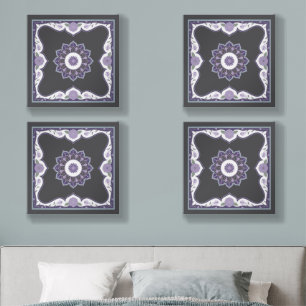 Beautiful mandala scroll design acrylic photo tile