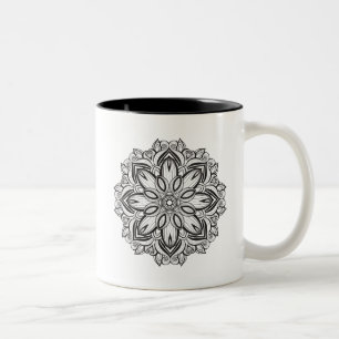 Beautiful Mandala Two-Tone Coffee Mug