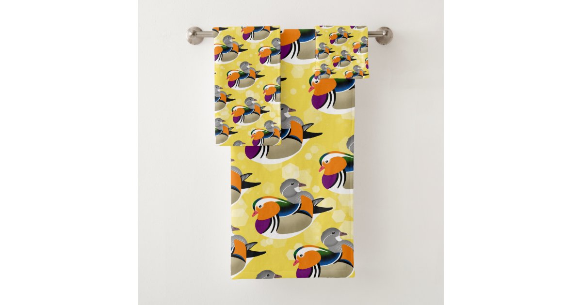 Beautiful Mandarin Ducks Bath Towel Set Zazzle