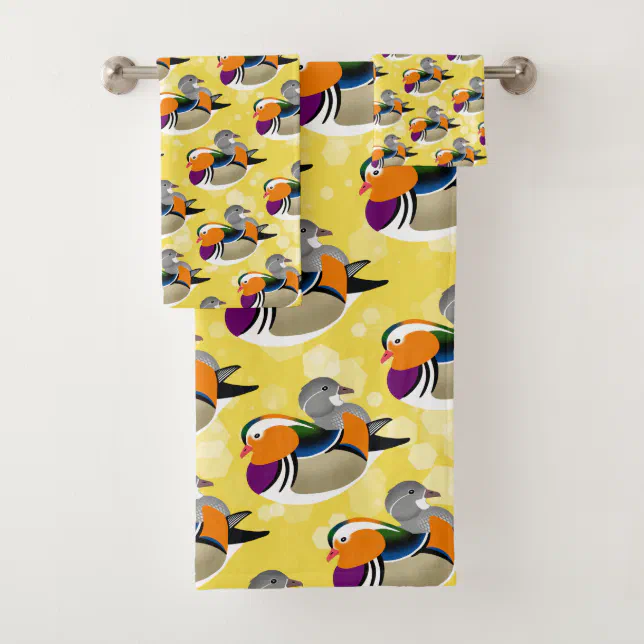 Beautiful Mandarin Ducks Bath Towel Set Zazzle