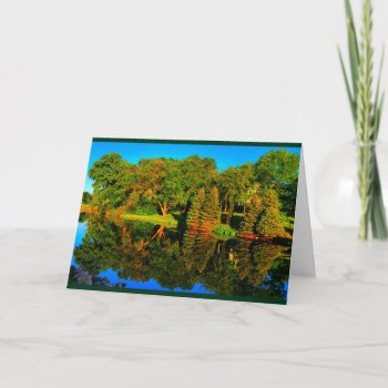 Beautiful Manitowoc River Reflections Card by MortOriginals at Zazzle