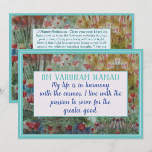Beautiful Mantra and Affirmation Meditation Card