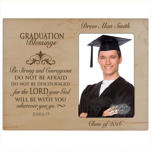 Beautiful Maple Graduation Blessing Picture Frame