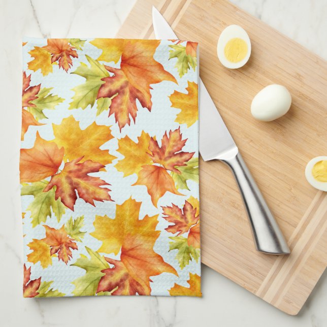 Beautiful Maple Leaf Kitchen Towel (Quarter Fold)