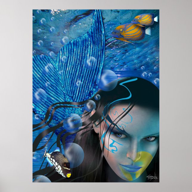 Beautiful Mara Mermaid Poster (Front)