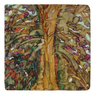 Beautiful Marble Trivet with Cork