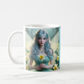 Beautiful March Fairy in Daffodils