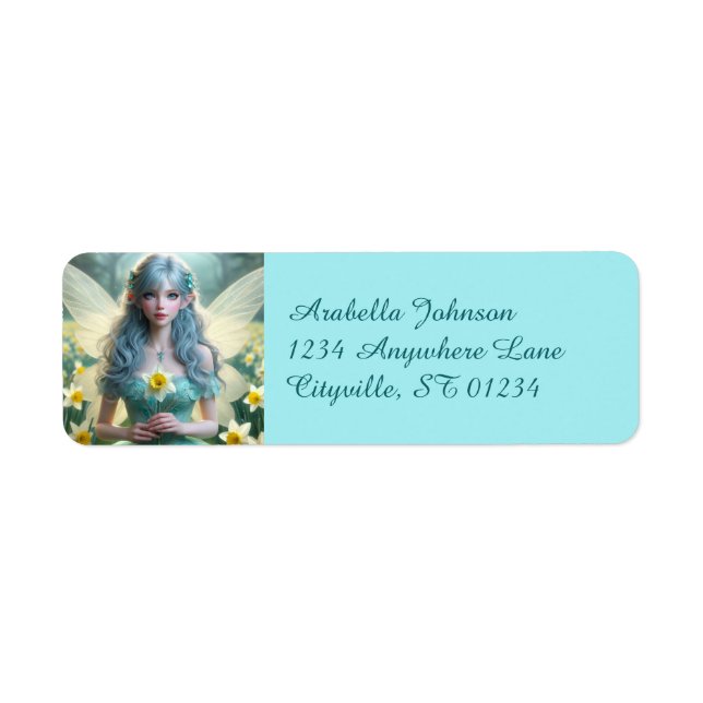 Beautiful March Fairy in Daffodils Label (Front)
