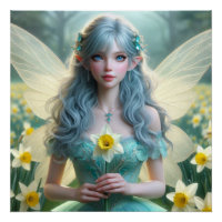 Beautiful March Fairy in Daffodils