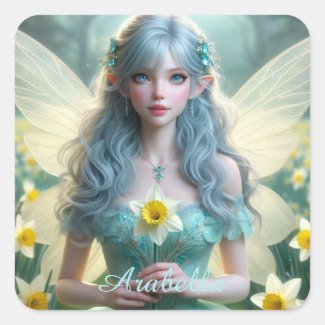 Beautiful March Fairy in Daffodils