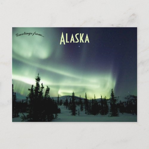 Beautiful March Sky in Alaska Postcard