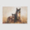 Beautiful Mare and Foal Painting Decoupage