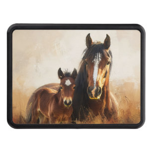 Beautiful Mare and Foal Painting Hitch Cover