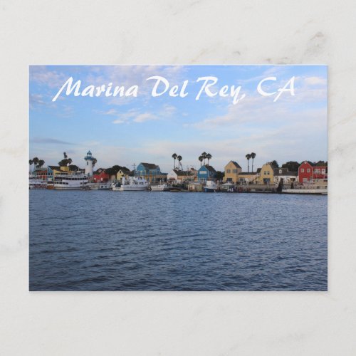 Beautiful Marina Del Rey Postcard Postcard
