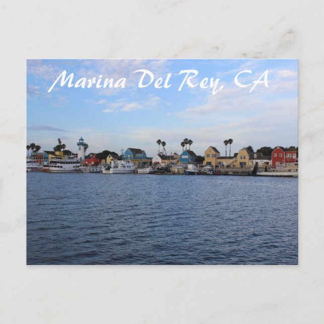 Beautiful Marina Del Rey Postcard! Postcard (Front)