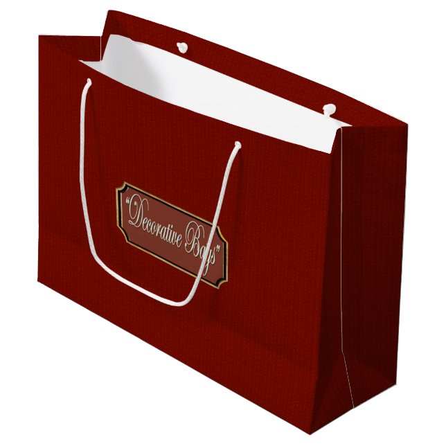 Beautiful Maroon Large Gift Bag (Front Angled)