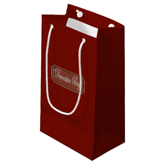 Beautiful Maroon Small Gift Bag (Front Angled)