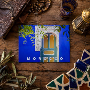 Beautiful Marrakesh Majorelle Blue Garden Postcard