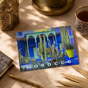 Beautiful Marrakesh Majorelle Garden Architecture Postcard
