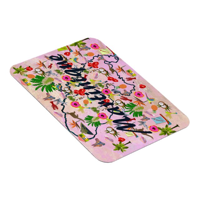 Beautiful Martinique Magnet (Right Side)