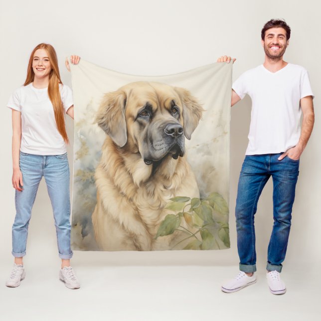 Beautiful Mastiff Fleece Blanket (In Situ)
