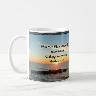 BEAUTIFUL MATTHEW 19:26 PHOTO DESIGN COFFEE MUG