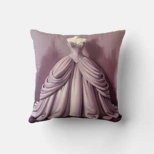 Beautiful mauve ballgown throw pillow