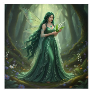 Beautiful May Emerald Fairy Acrylic Print