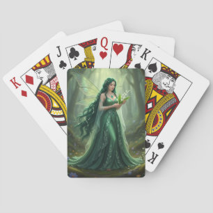 Beautiful May Emerald Fairy Poker Cards