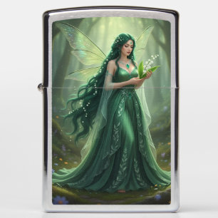 Beautiful May Emerald Fairy Zippo Lighter
