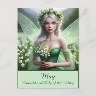 Beautiful May Fairy in Lilies of the Valley