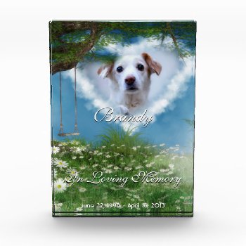 Beautiful Meadow Pet Photo Personalized Memorial Awards