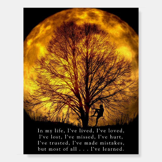 Beautiful & Meaningful Words about Life Foam Board (Front)