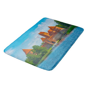 Beautiful Medieval Castle on Blue Lake Bath Mat