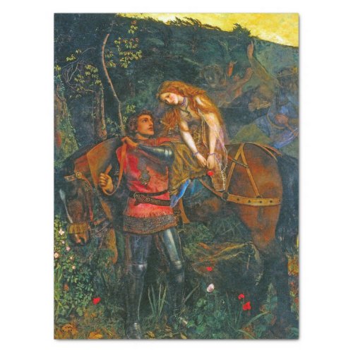 Beautiful Medieval Couple Horse Scene 4 Decoupage Tissue Paper